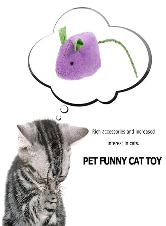 KittuPet Furry Cat Toy Mice, Set of 4 Fur Mice with Feather, Color Varies Interactive Cat Mouse Toys, Mini Mice for Kitty Tracking Game Color, As Shown in The Image - Image 4